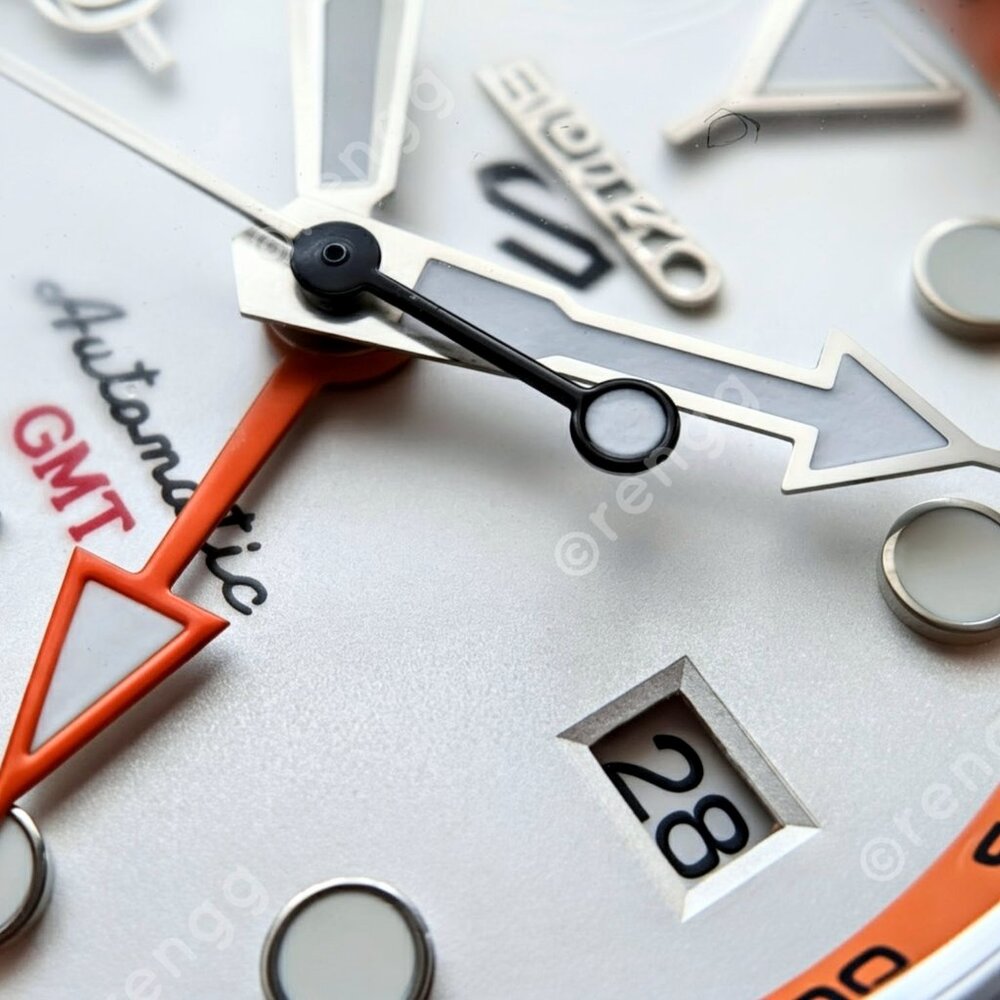 Full Automatic Titanium Gmt White Orange Diver 42… - image 7